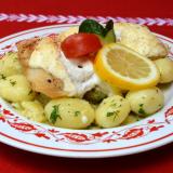 Grilled Fillets of Gray Catfish with Sour Cream Sauce